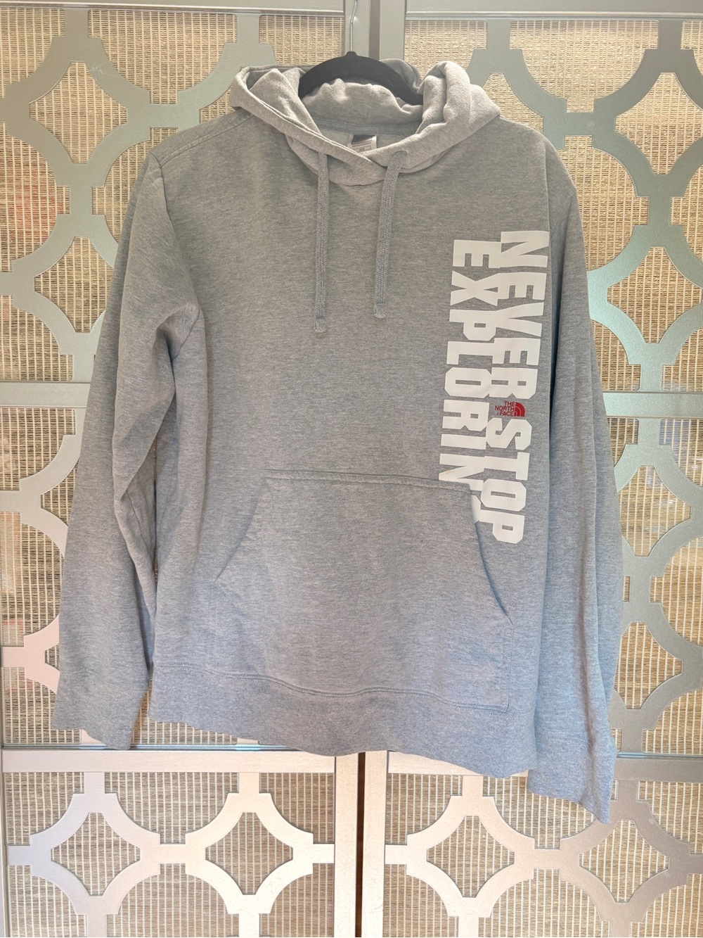 The North Face Gray 'Never Stop Exploring' Pullover Hoodie